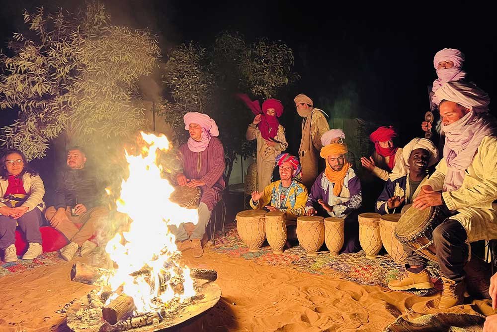  night under a Berber desert camp in Merzouga